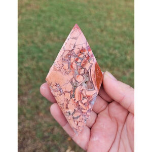 pink agate diamond 3 in
